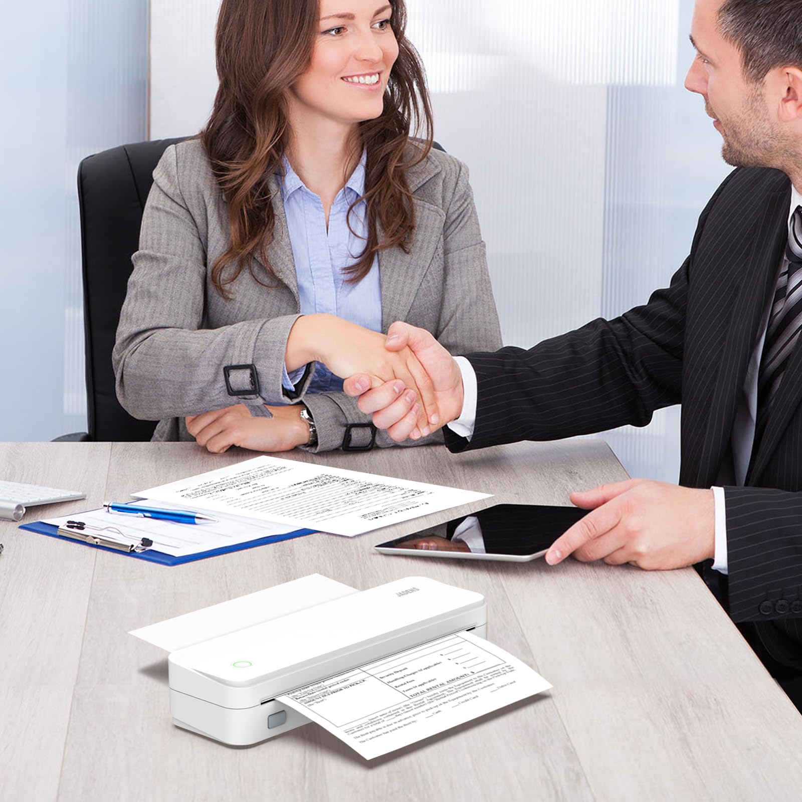 JADENS US Letter Size 8.5''×11'' Quick-Dry Folded Thermal Paper, 200 Sheets, Multipurpose Thermal Paper for Office, Contract