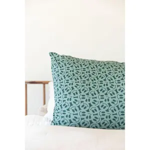 TEAL BIG SMILEY | PILLOW CASE