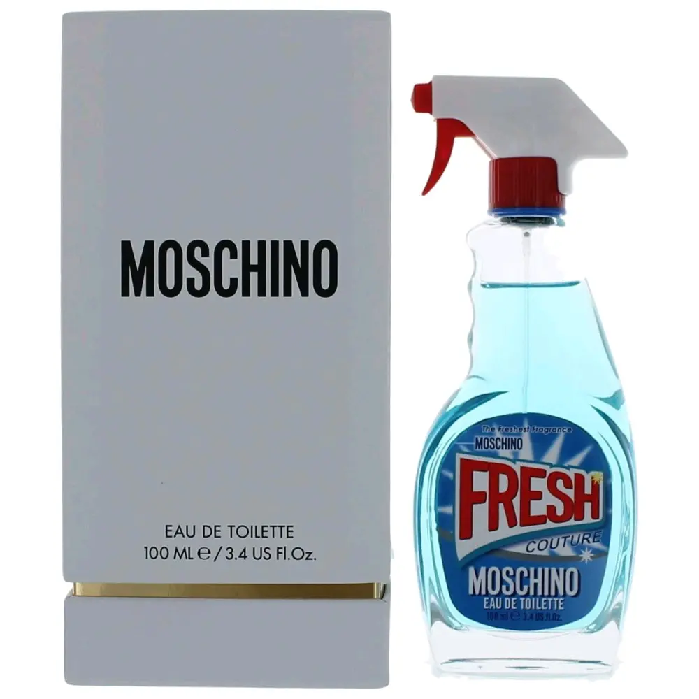 Moschino Fresh Couture by Moschino, 3.4 oz EDT Spray for Women, Spray Bottle, Ironic Touch, Ylang-Ylang, Floral, Women's Fragrance, Female Wear, Fruity, Citrus