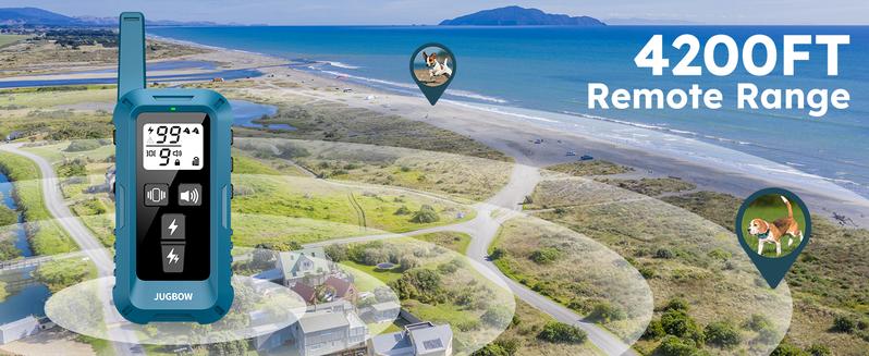 Jugbow Dog Training Collar - 4200FT Dog Training Behavior Aid, IPX8 Waterproof Electric Collar with 4 Training Modes, Security Lock, Rechargeable Collars for Large-DT68 Outdoor