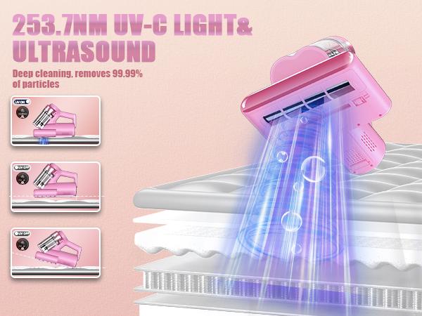 Teant Bed Vacuum Cleaner for Dust Mites Removal,Mattress Vacuum with LED Display & Aroma Tablet & UV-C Light & 149℉ Hot Air, 16Kpa Strong Suction Double-Cup Handhled Vacuum Cleaner With HEPA Filter for Bed,Couch,Sofa,Carpet,Cleaning Machine Teant Bed Vacuum Cleaner for Dust Mites Removal,Mattress Vacuum with LED Display & Aroma Tablet & UV-C Light & 149℉ Hot Air, 16Kpa Strong Suction Double-Cup Handhled Vacuum Cleaner With HEPA Filter for Bed,Couch,Sofa,Carpet,Cleaning Machine