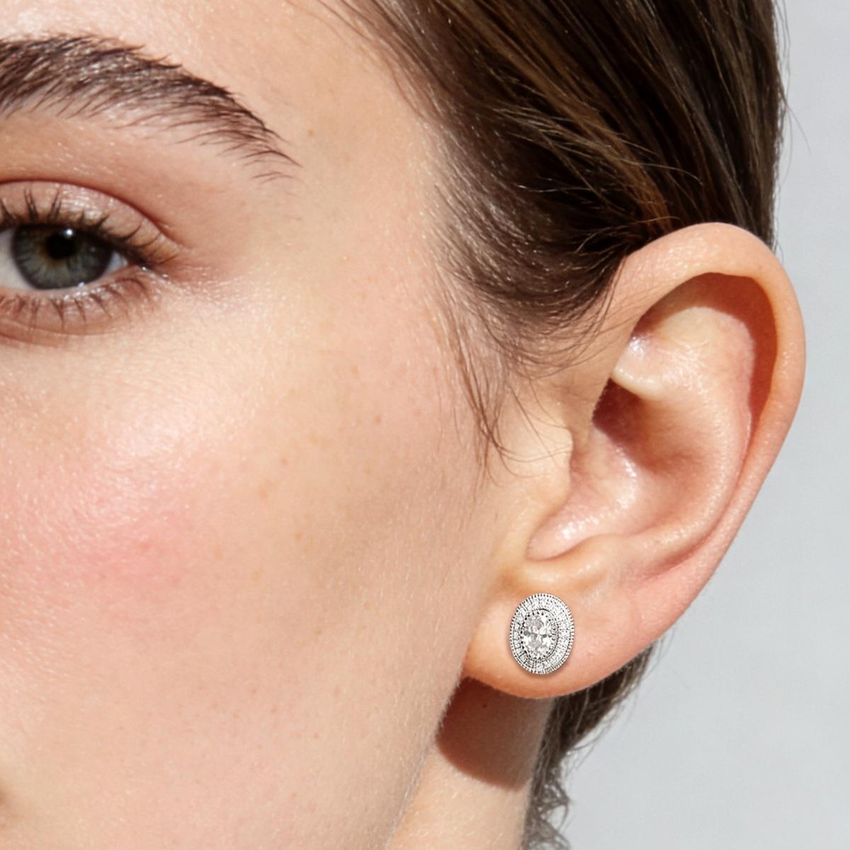 Vintage Oval Halo Stud Earrings D Color VVS Synthetic Moissanite Silver-plated Earrings Elegant Valentine’s Day Birthday Mother’s Day Bridal Wedding Jewelry Gift for Women Vintage Oval Halo Stud Earrings D Color VVS Synthetic Moissanite Silver-plated Earrings Elegant Valentine’s Day Birthday Mother’s Day Bridal Wedding Jewelry Gift for Women