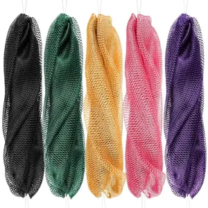 2 pieces packed together Ethically Sourced Authentic African Exfoliating Net Sponge |   Premium African Net Sponge for Deep Body Cleansing |   Cruelty-Free Bath Exfoliator