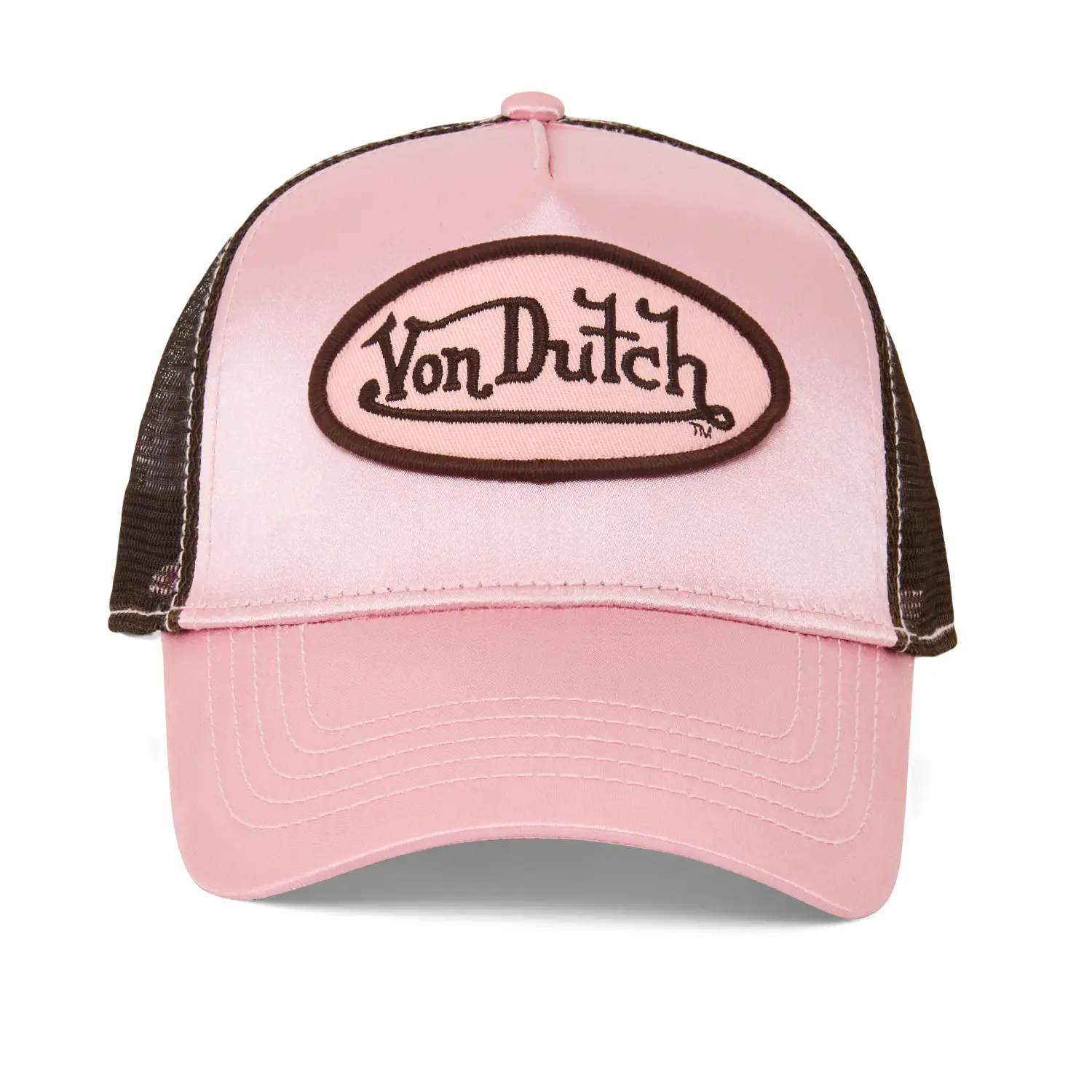 Pink Satin Trucker Hat