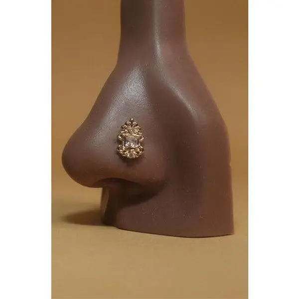 Cubic Zircon Gem Magnetic Nose Stud Piercing Jewelry