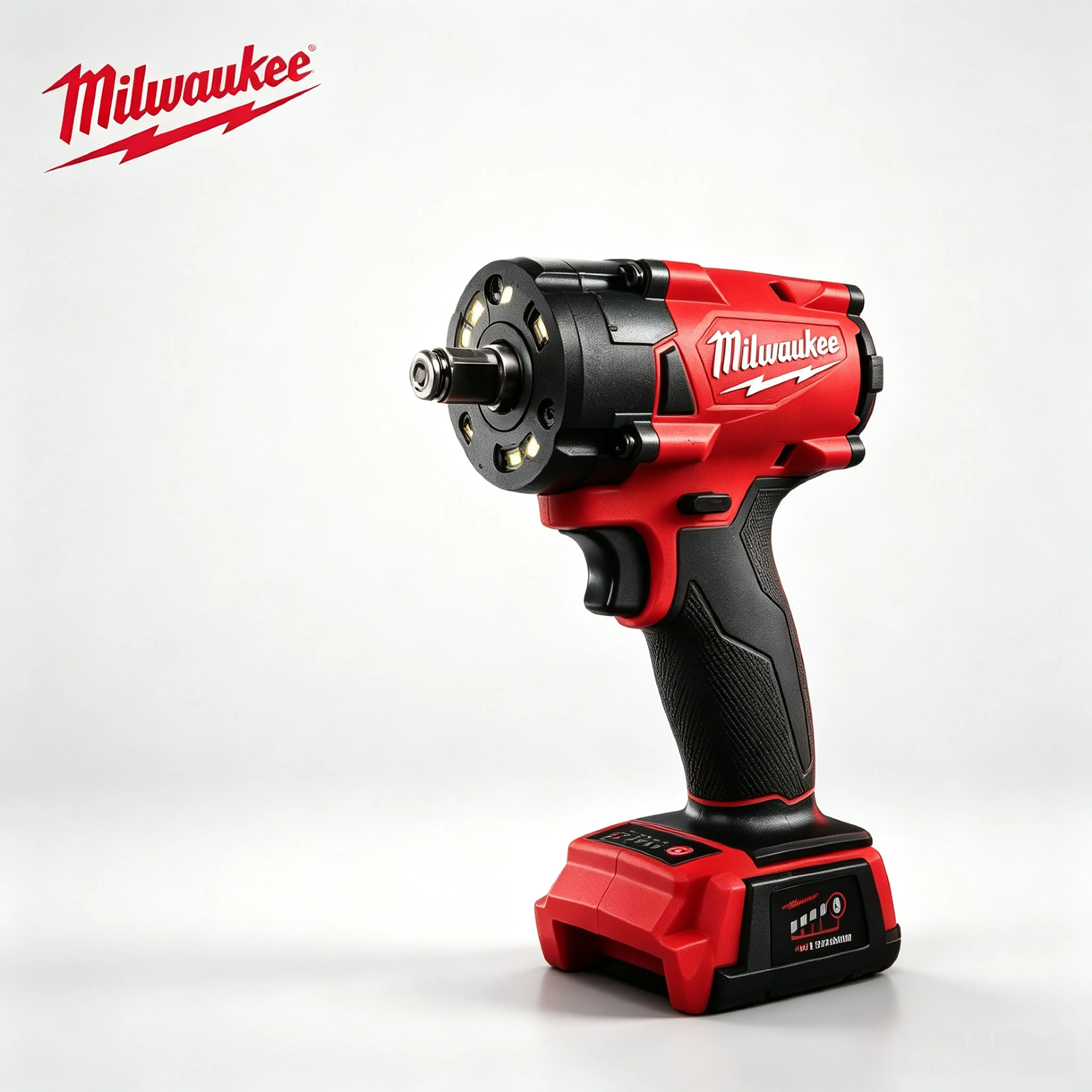 MILWAUKEE M18 FIW212 18V 1/2In High Torque Cordless Wrench Kit, M18 Series Impact Tools for Tire Work, Lug Nut impact gun and gadgets screw removal full accessory equipment maintenance speed 4-mode drive control