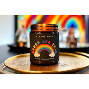 Queer All Year — Citrus & Sandalwood Coconut Wax Candle