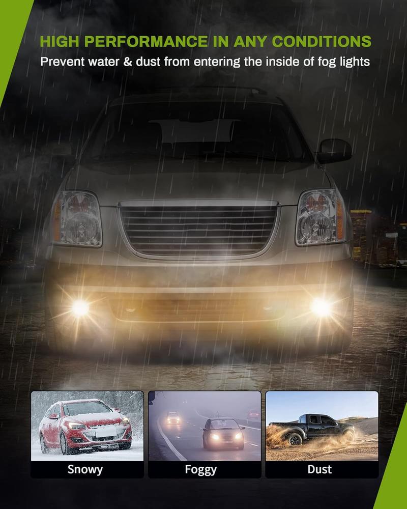 YITAMOTOR Fog Lights Compatible with 2007-2014 Chevy Suburban Tahoe GMC Yukon, 07-13 Avalanche, 10-13 Camaro 15-19 Colorado 15-17 Silverado, 14-16 Sierra Ford Escape Fog Light with Bulbs (Clear)