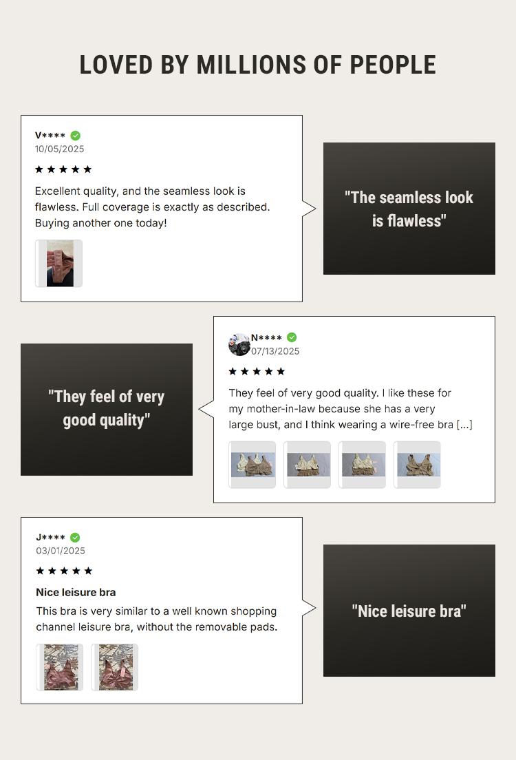 FeelinGirl Wireless Bra Women's Seamless Full Coverage Bra Cozy Wide Shoulder Strap Wireless T-Shirt Bra Comfortable Fit Everyday Springtok FeelinGirl Wireless Bra Women's Seamless Full Coverage Bra Cozy Wide Shoulder Strap Wireless T-Shirt Bra Comfortable Fit Everyday Springtok