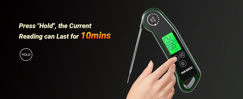 INKBIRD Instant Read Meat Thermometer, Digital Food Thermometer,±0.5℉ Accuracy, Large Screen, for Candy, Grill, BBQ, Brewing
