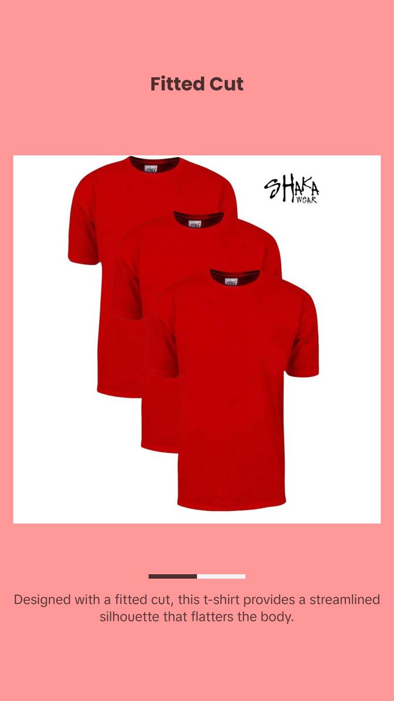 3  Tees Shaka Wear Crewneck 7.5 Oz Super Max Heavyweight T-Shirt Top T-shirt Casual Man Cotton Menswear Short Sleeves