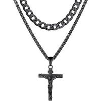 Black-Double Layered（Jesus Pendant）