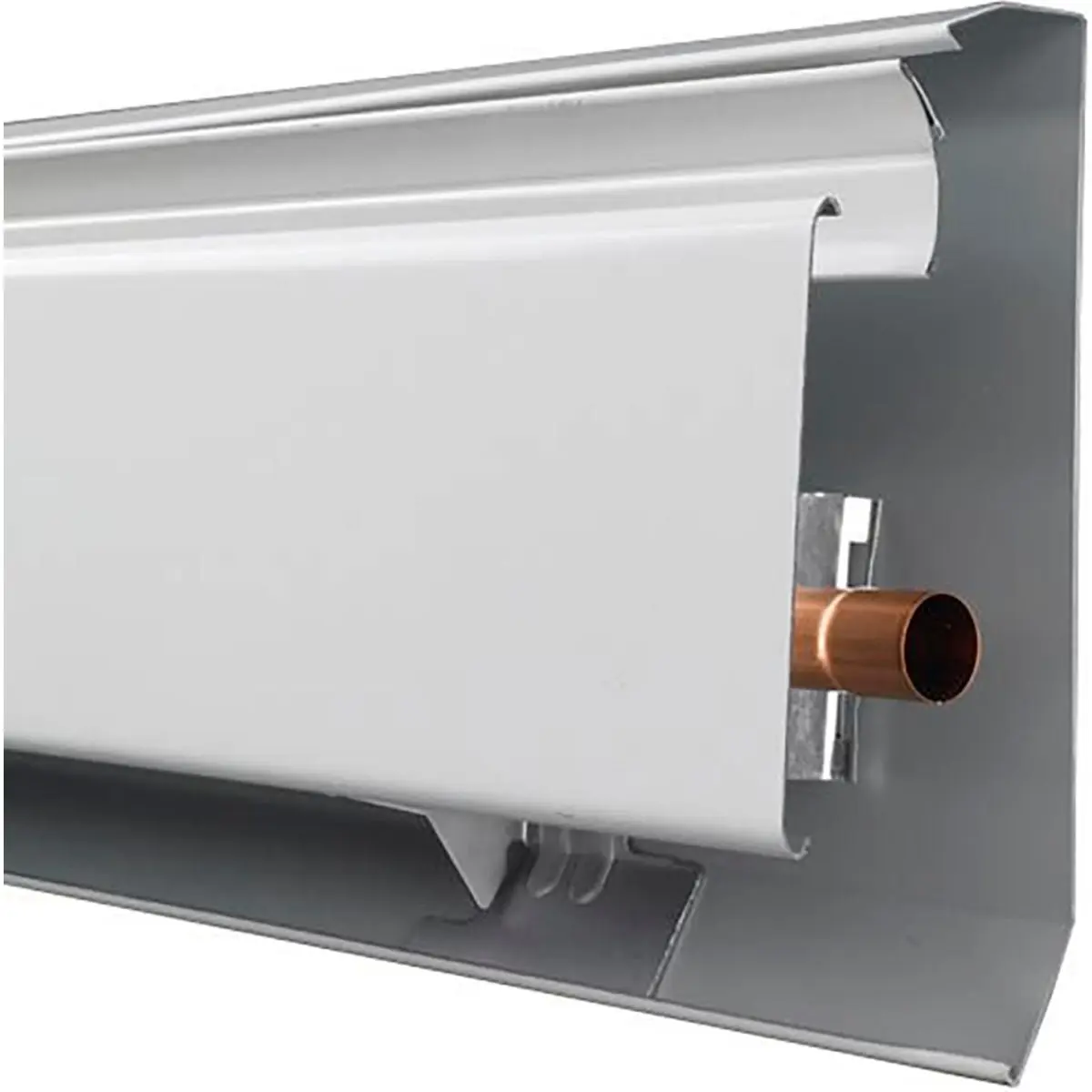 5 ft. Hydronic Complete Baseboard Heater - 30 Series 101-401-5, Sturdy Steel-Aluminum Construction, Silent Operation, 90 Degrees Inside & Outside Corners, 7" Filler Sleeves, Hinged Right-Hand & Left-Hand End Caps, for Hot Water Heating Systems, 580 Btu/Li