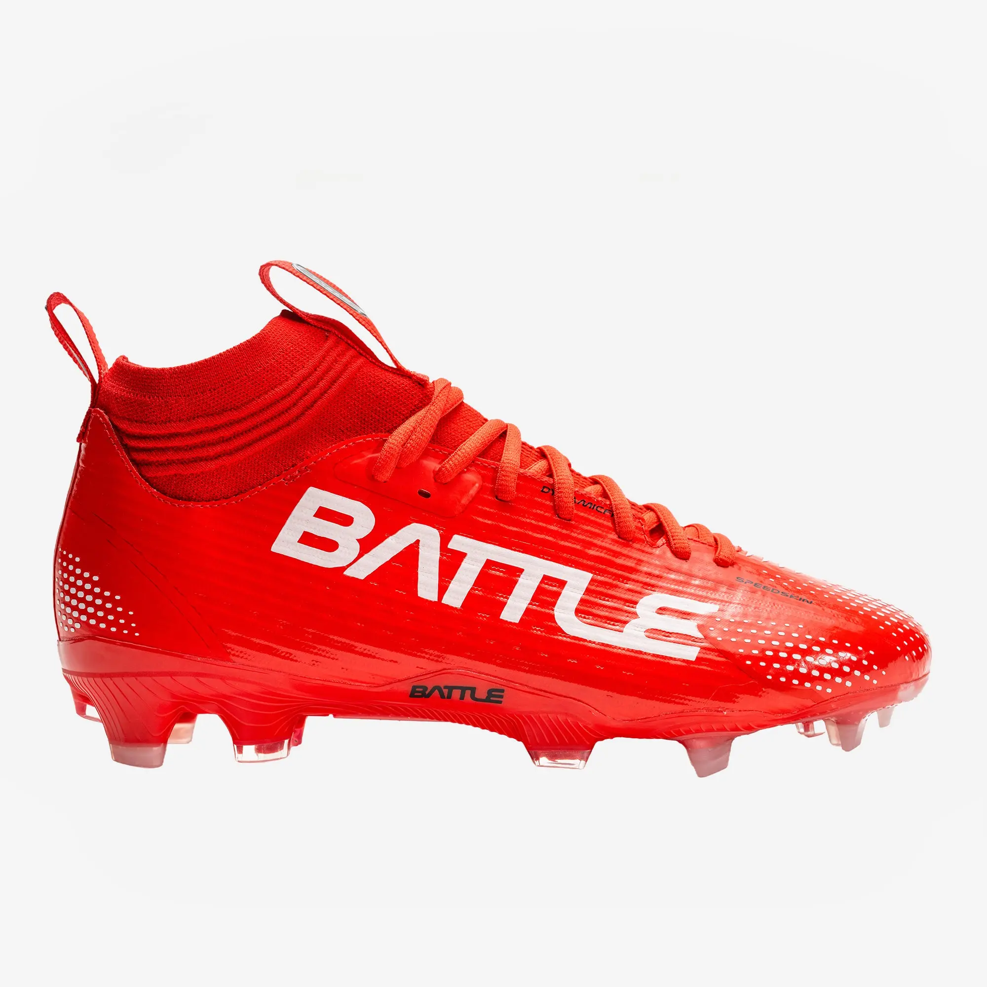 AstroFly Battle Cleats - White with Neon Green Laces - Elite Speed