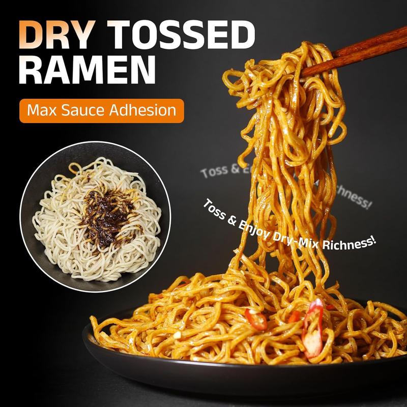 HealSpot High Protein Instant Ramen, 30g Plant Based Protein, Low Fat, Low Carb, Non GMO, Keto Friendly, Plant Based Dry Mixed Ramen, 6 Packs of Hot Pot Flavor