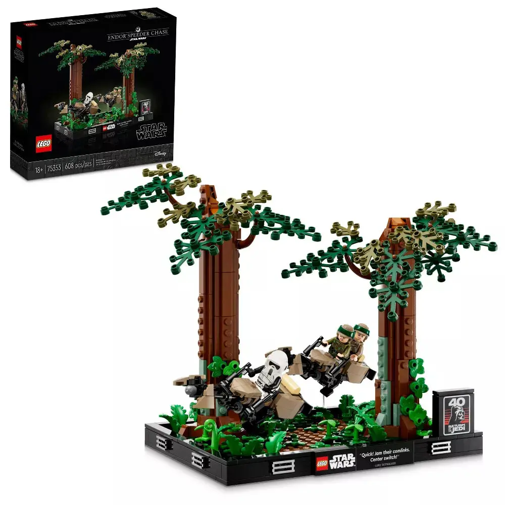 LEGO Star Wars Endor Speeder Chase Building Set (75353) - Building Model Kit, Model Building Blocks, Bricks and Minifigs Collectible Gift for Building Toy Enthusiasts
