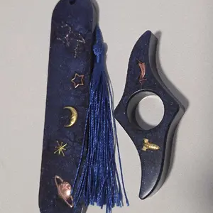 Night Sky and Star Resin Bookmark and Page Holder Sets Bookish Stars Space Handmade Products Unique Charm