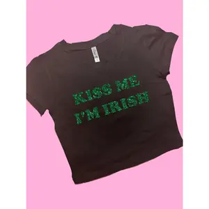 Kiss Me I'm Irish SNUG Fit Baby Tee Lucky Shirt Gift For Her Y2K Baby Tee Gift for friend Baby Tee St. Patrick's Day Gift