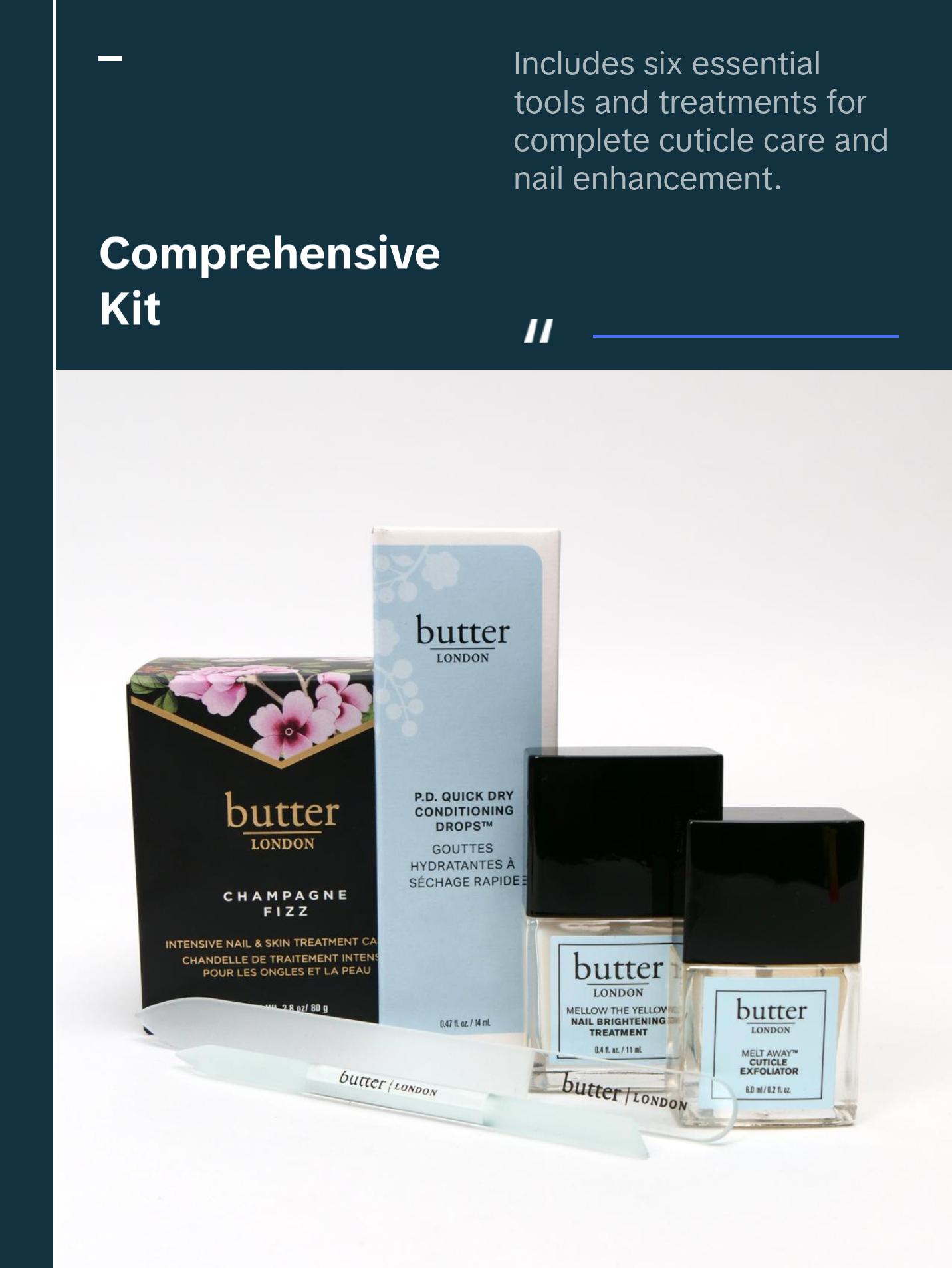 butter LONDON Ultimate Cuticle Care Kit - 6-Piece Professional Nail Treatment System for Salon-Quality Results Beauty Products