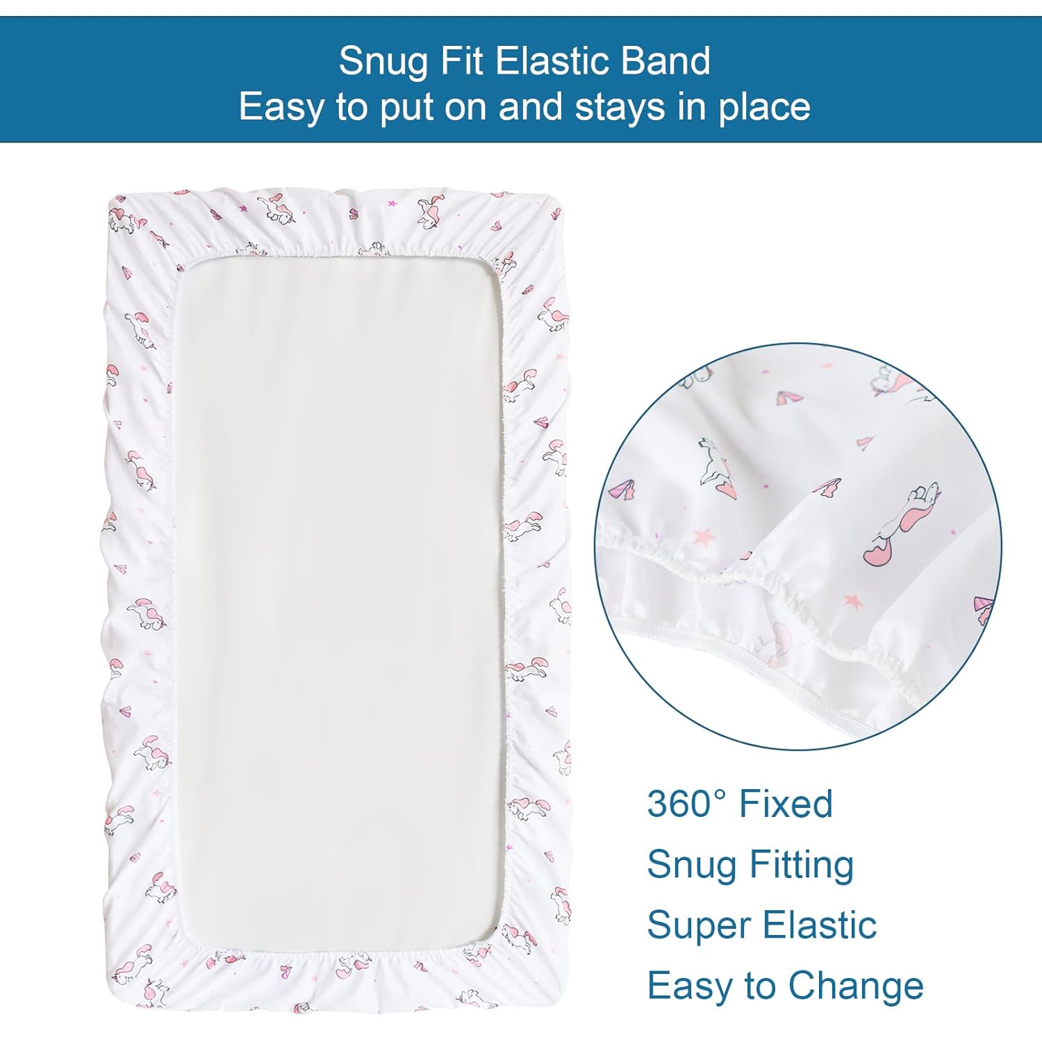 SpringSpirit Baby Crib Sheets for Boys Girls 2-Pack, Fitted Sheet 52'' x 28'' Standard & Toddler Mattress, Soft and Breathable Microfiber Baby Sheet, Neutral Grey Dinosaurs & Pink Unicorns #TiktokShopSpringGlowUp SpringSpirit Baby Crib Sheets for Boys Girls 2-Pack, Fitted Sheet 52'' x 28'' Standard & Toddler Mattress, Soft and Breathable Microfiber Baby Sheet, Neutral Grey Dinosaurs & Pink Unicorns #TiktokShopSpringGlowUp