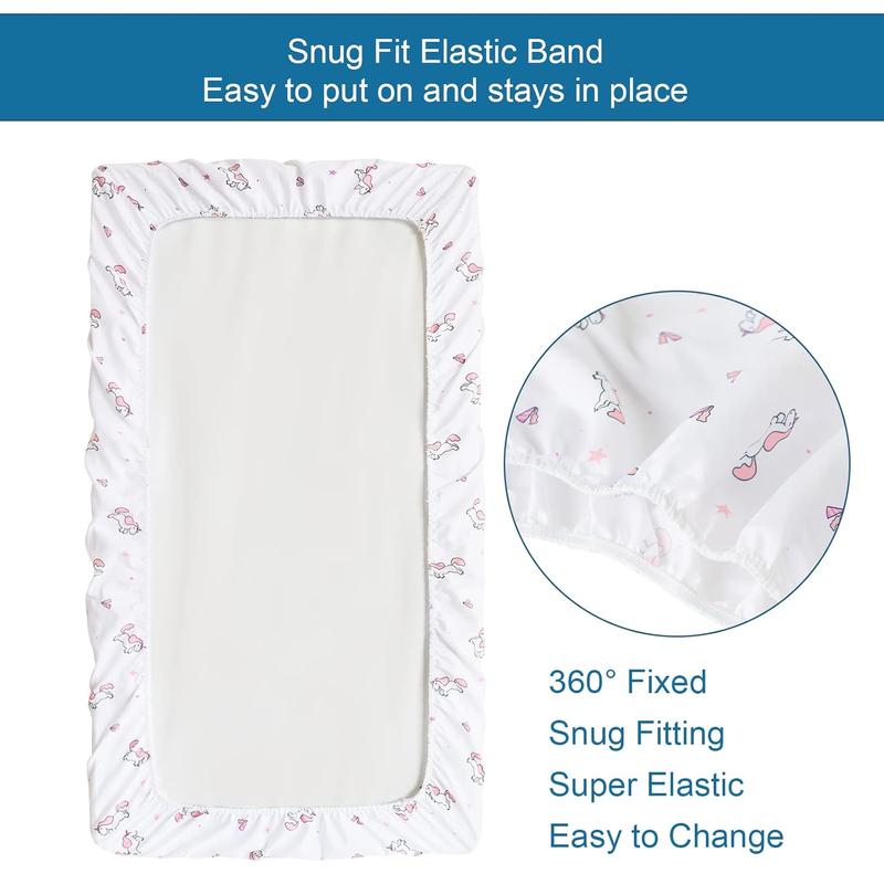 SpringSpirit Crib Sheets for Boys or Girls 2-Pack, Fitted Sheet 52'' x 28'' Standard & Toddler Mattress, Soft and Breathable Material, Baby Neutral #TiktokshopStockUp