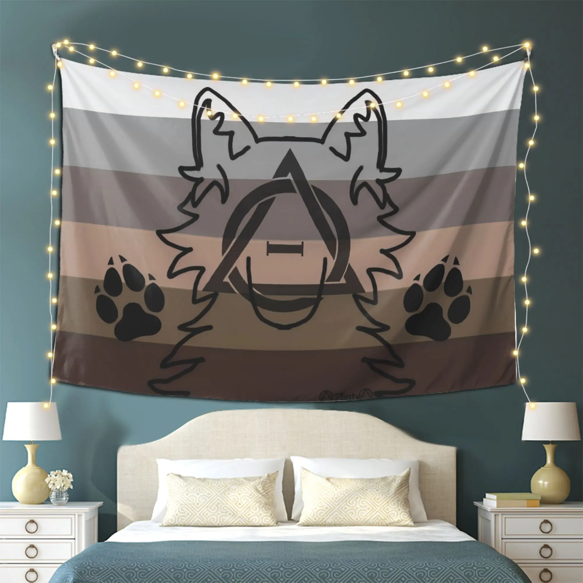 Grey Wolf Therian Flag series wall tapestries, high-quality appearance, home decoration, suitable for living room and room decoration Backdrop Hanging Decorative tiktokshopbacktoschool