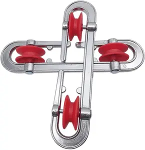 ZLY Aluminum Clothesline Spreader,Pulley Clothesline Accessories for Heavy Loads and Long Clothesline(2 Pack) Silver