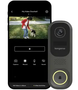 Kangaroo Video Doorbell with Smartphone App Integration - Real-Time Security Camera