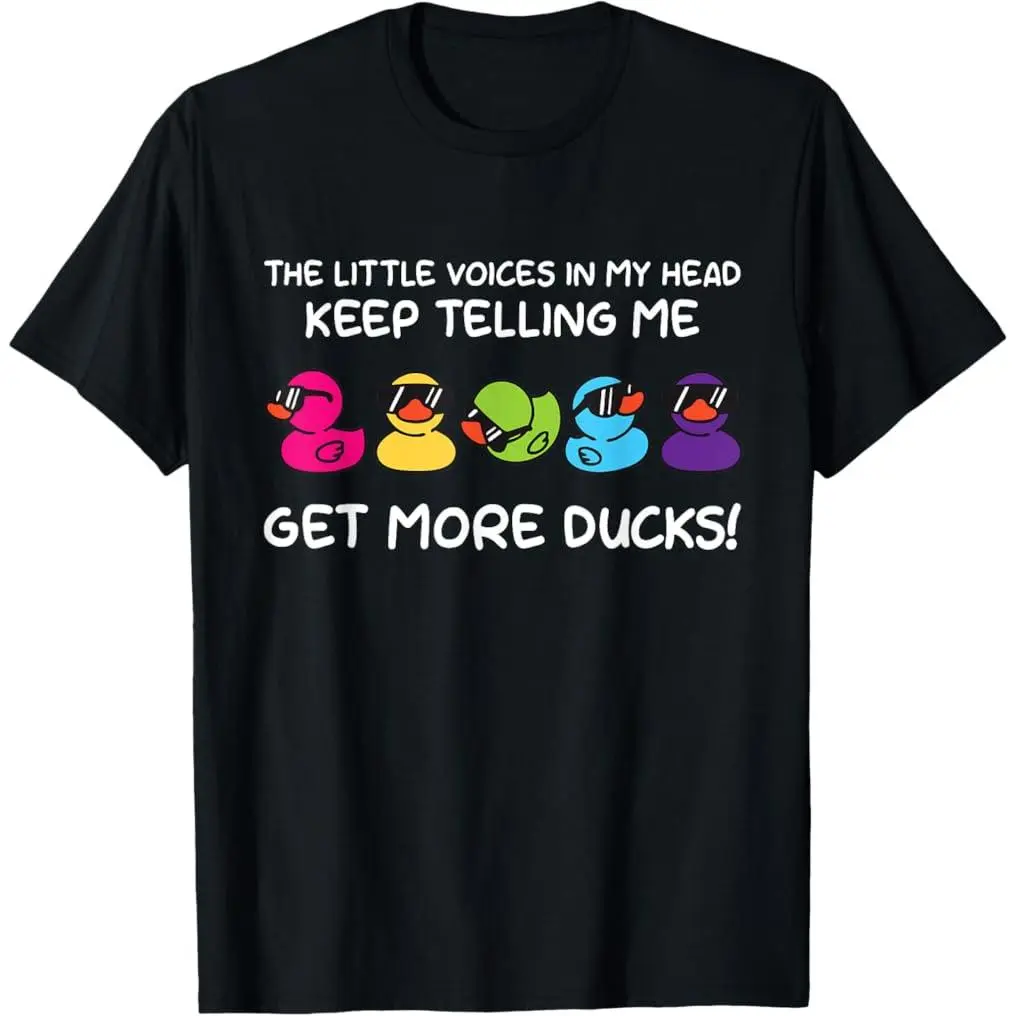 100% Premium Cotton Short-Sleeve Crew Neck Graphic Print T-Shirt, Cool Retro Yellow Rainbow Duck in Sunglasses, 70s-80s Funny Fit Sports Top