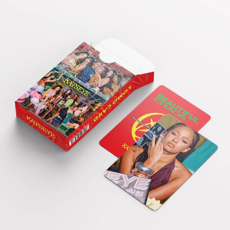 92-124Pcs/Set Kpop Idol KATSEYE New Album BEAUTIFULCHAOS Lomo Cards LARA DANIELA HD Printd Photocards Stickers MANON MEGAN Fans Gift