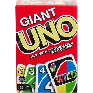 Giant UNO Card Game – Large Deck Family Card Game for Kids & Adults, Color-Blind Accessible & Customizable