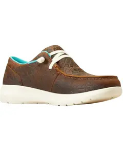 Ariat Women's Hilo Embossed Casual Shoes Moc Toe - 10047015