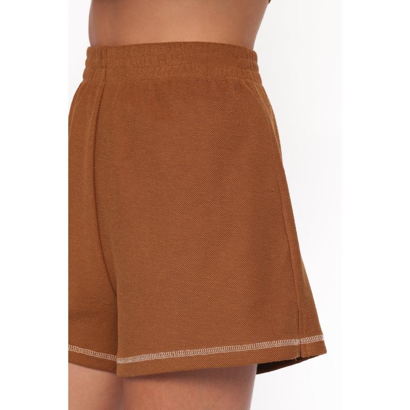 Melody Knit Short Set - Chocolate