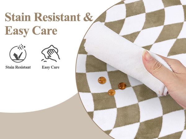 LOKHOM 8x10 Large Washable Checkered Area Rug, Non-Slip Soft Living Room Rug with Rubber Backing, Low Pile Rug Floor Carpet for Dinning Room, Bedroom LOKHOM 8x10 Large Washable Checkered Area Rug, Non-Slip Soft Living Room Rug with Rubber Backing, Low Pile Rug Floor Carpet for Dinning Room, Bedroom