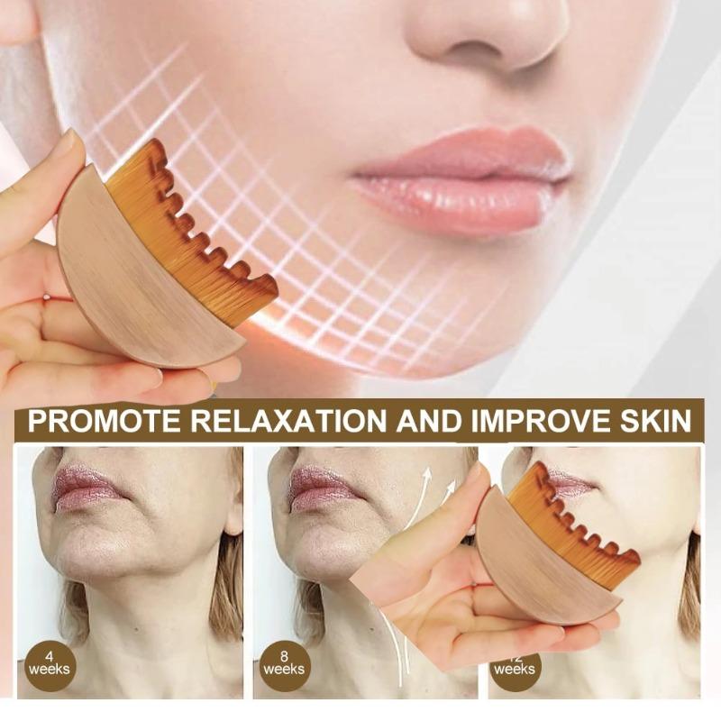 Lymphatic Contour Face Brush for Jawline & Chin Sculpting - Dry Brushing Massager for Lymphatic Drainage & Facial Fatigue Relief, Eronomically Designed to Fit The Skin Precisely (1PCS) Beauty Roller