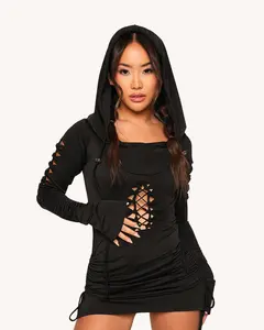 Midnight Muse Hooded Dress