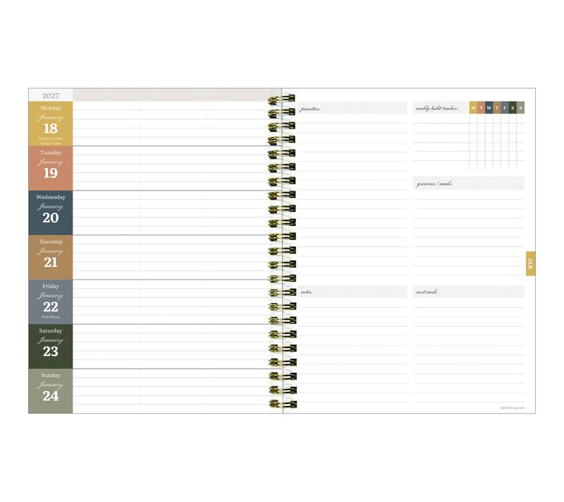 TF Publishing Posies Medium Weekly Monthly Planner July 2026