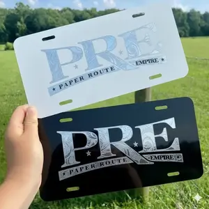 Young Dolph P.R.E Black And White License Plate Car Auto Truck Vehicle Tag, Decoration, Gifts For Him