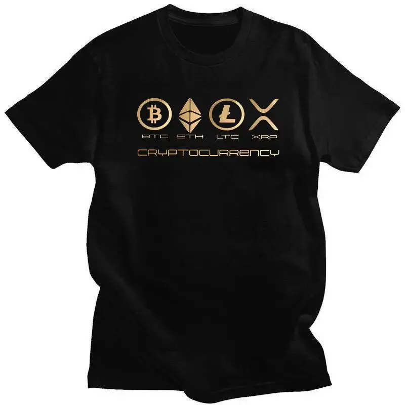 Funny Ripple XRP T Shirts Men Short Sleeve Bitcoin Crypto Cryptocurrency T-shirt Streetwear Tee Tops, Adult funny T-shirt, Gift for Woman and Man