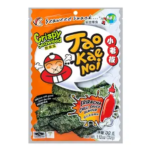 Tao Kae Noi Big Sheet Crispy Seaweed Snack, Sriracha Chili Flavor, 32g - Authentic Thai Snack for Spicy Lovers