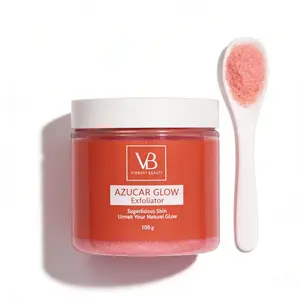 VB Vivace Beauty AZUCAR GLOW Exfoliator Facial Sugar Scrub 100g Natural Exfoliants for Skin Rejuvenation Texture Improvement Smoother Complexion