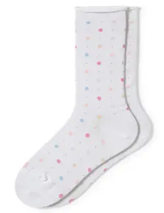 Hue Jeans Socks - White Dot