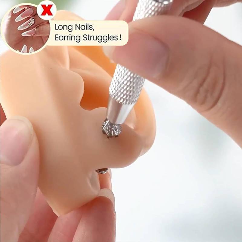 Body Jewelry Changer Kit - 16G/18G/20G Stainless Steel Guide & Beaded Gripper for Earrings, Nose Rings, Lip Studs - Fits Internally Threaded, Externally Threaded & Push-Tool Jewelry New & Upgraded Bead Gripper