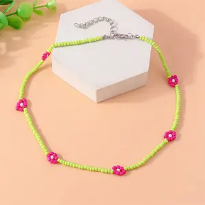 Colorful Spring Flower Seed Necklace