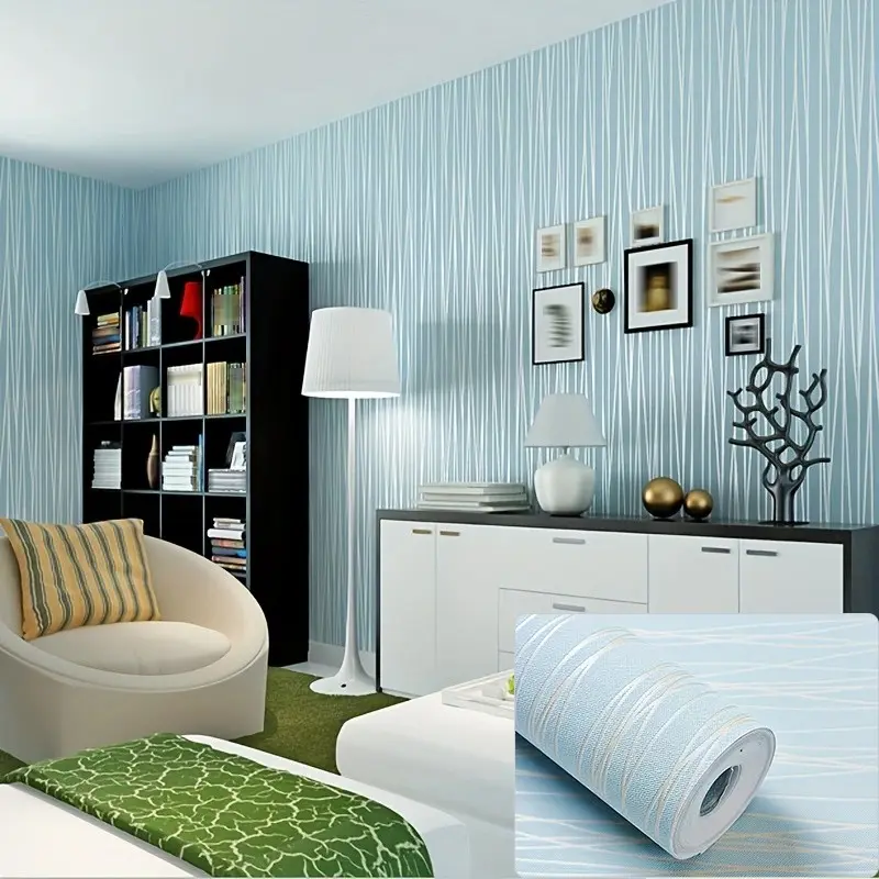 A roll of 20.86*393.7 inches self-adhesive 3D curved textured wallpaper, peel-and-stick, with opaque design, quick coverage, removable, suitable for home, commercial spaces, Sticky Wallpaper Peel And Stick
