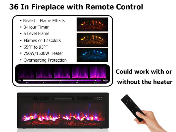 【2 Packages Shipping】PUKAMI Fireplace TV Stand for TVs Up to 80" TV with 36" Electric Fireplace,Entertainment Center with Fireplace,TV Stand with Fireplace LED Light,Entertainment Stand,70inch 【2 Packages Shipping】PUKAMI Fireplace TV Stand for TVs Up to 80" TV with 36" Electric Fireplace,Entertainment Center with Fireplace,TV Stand with Fireplace LED Light,Entertainment Stand,70inch