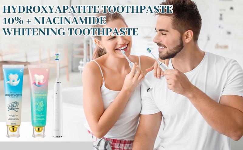 Hydroxyapatite  10% + Niacinamide Whitening toothpaste , Enamel Repair & Gum Care, Nano Hydroxyapatite - Sensitivity Relief, Whitening, Fluoride-Free, Breath Freshening nicotinamide Oral Hygiene Essentials