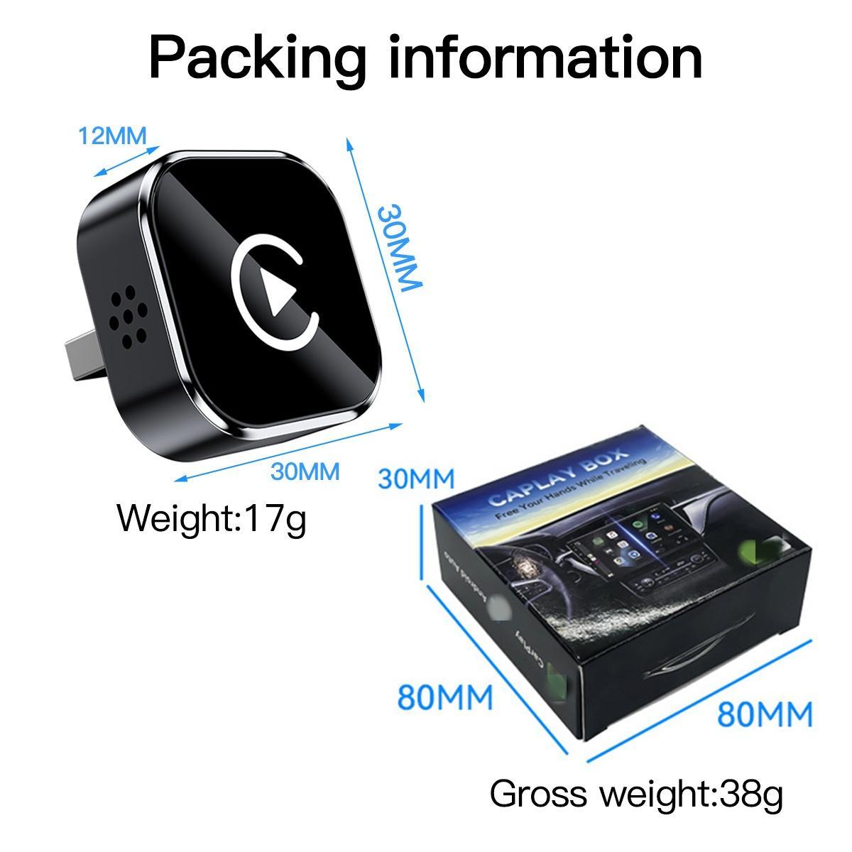 【YURNLV】 2026 New Upgraded CarPlay Wireless Adapter, for iPhone/Android, Instant Connection & Hands-Free Calling Feature