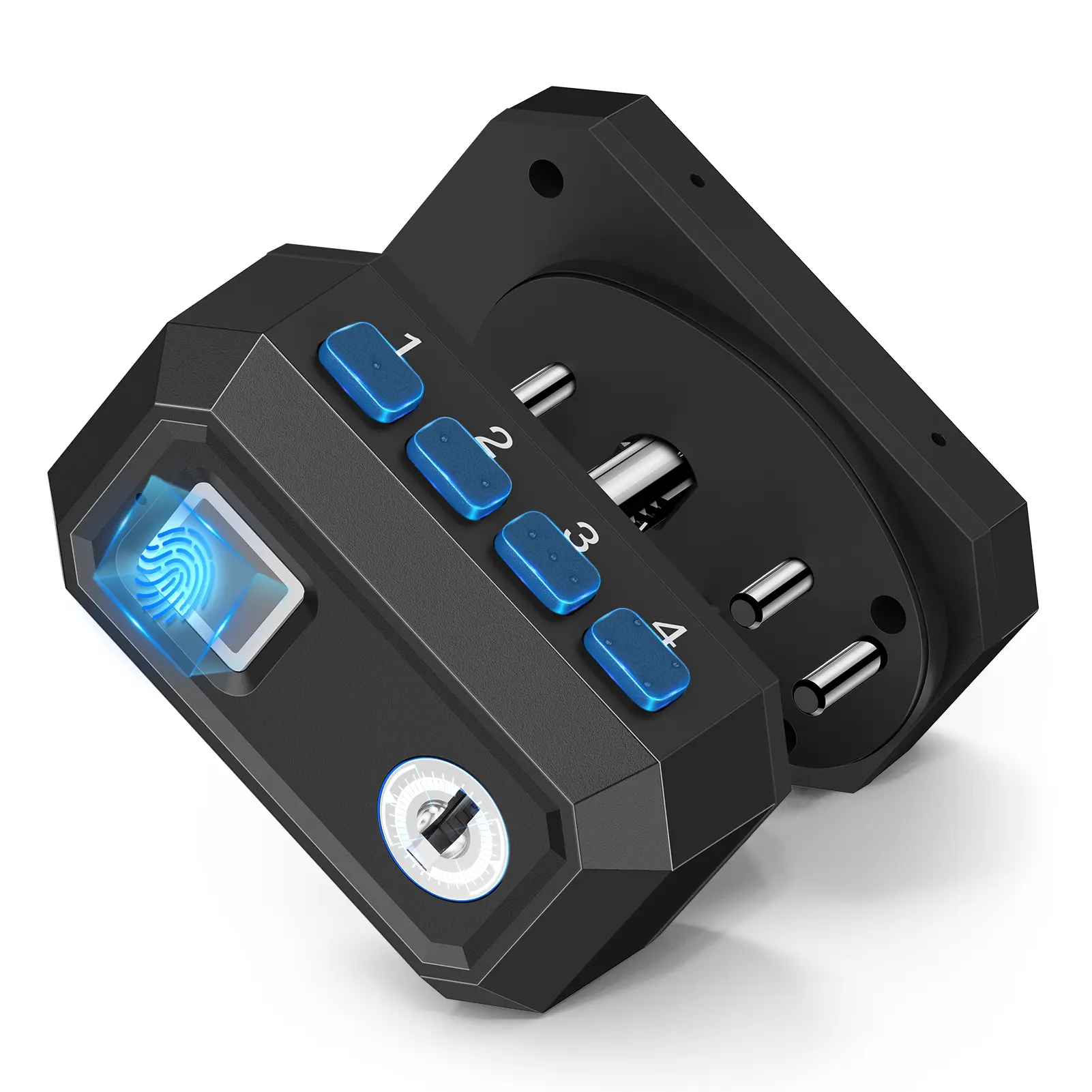 Defender SE Biometric Trigger Lock for Handguns, Rifles and Shotguns, Fingerprint Gun Trigger Lock with Keys, Keypad, Quick Release Gun Lock for Home or Travel, Valentines Day Gifts for Men
