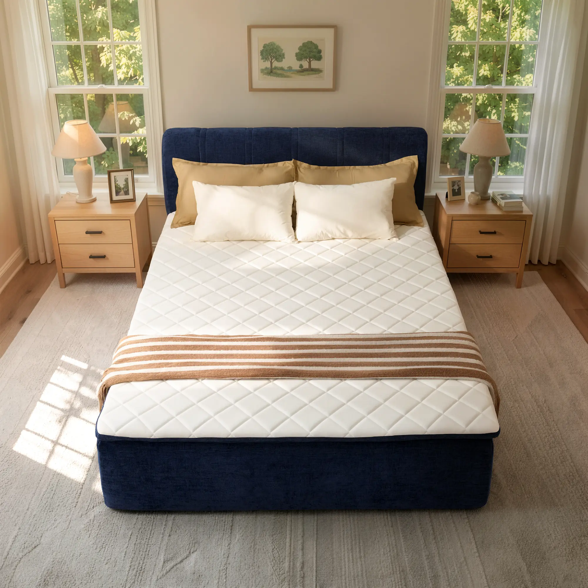 XIZZI 17" Queen Mattress - CertiPUR-US Certified, with Individually Pocketed Springs, Thick Memory & Support Foam, Cooling Ventilated Foam, Removable Headboard, Medium Plush for Pressure Relief, Memory Foam Mattress, Foam-Based Mattresses deskmakeover